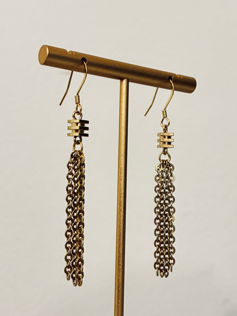 Multi Chain Dangle Earrings Vintage